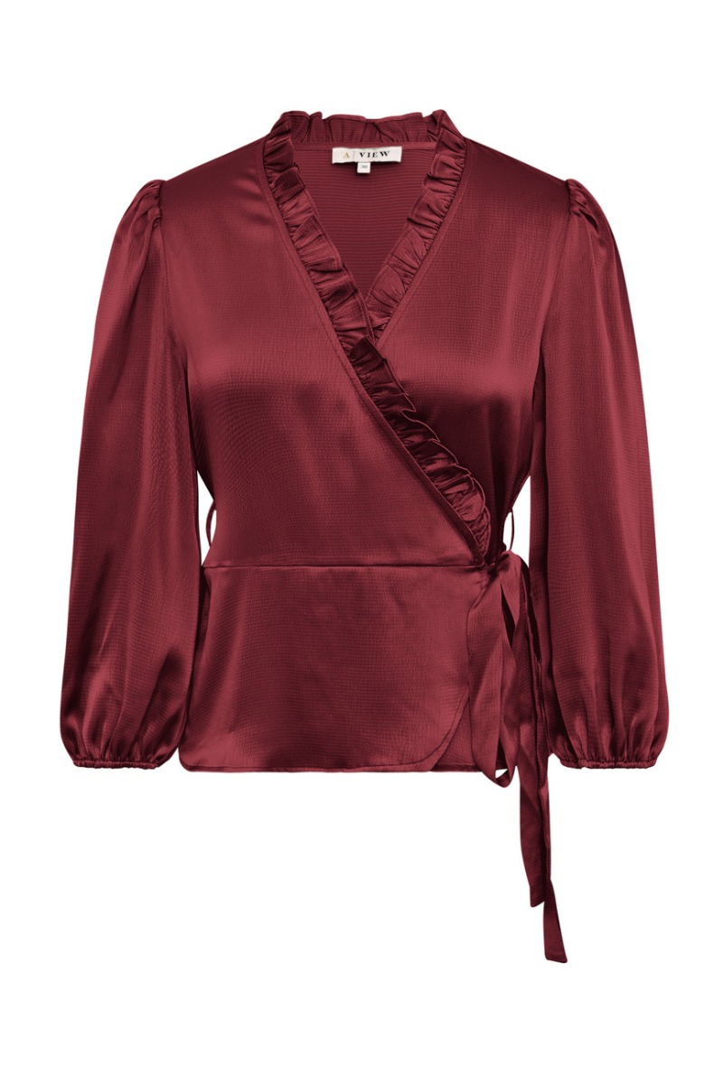 A-View - Bluse - Peony 3/4 Sleeve Blouse - Bordeaux