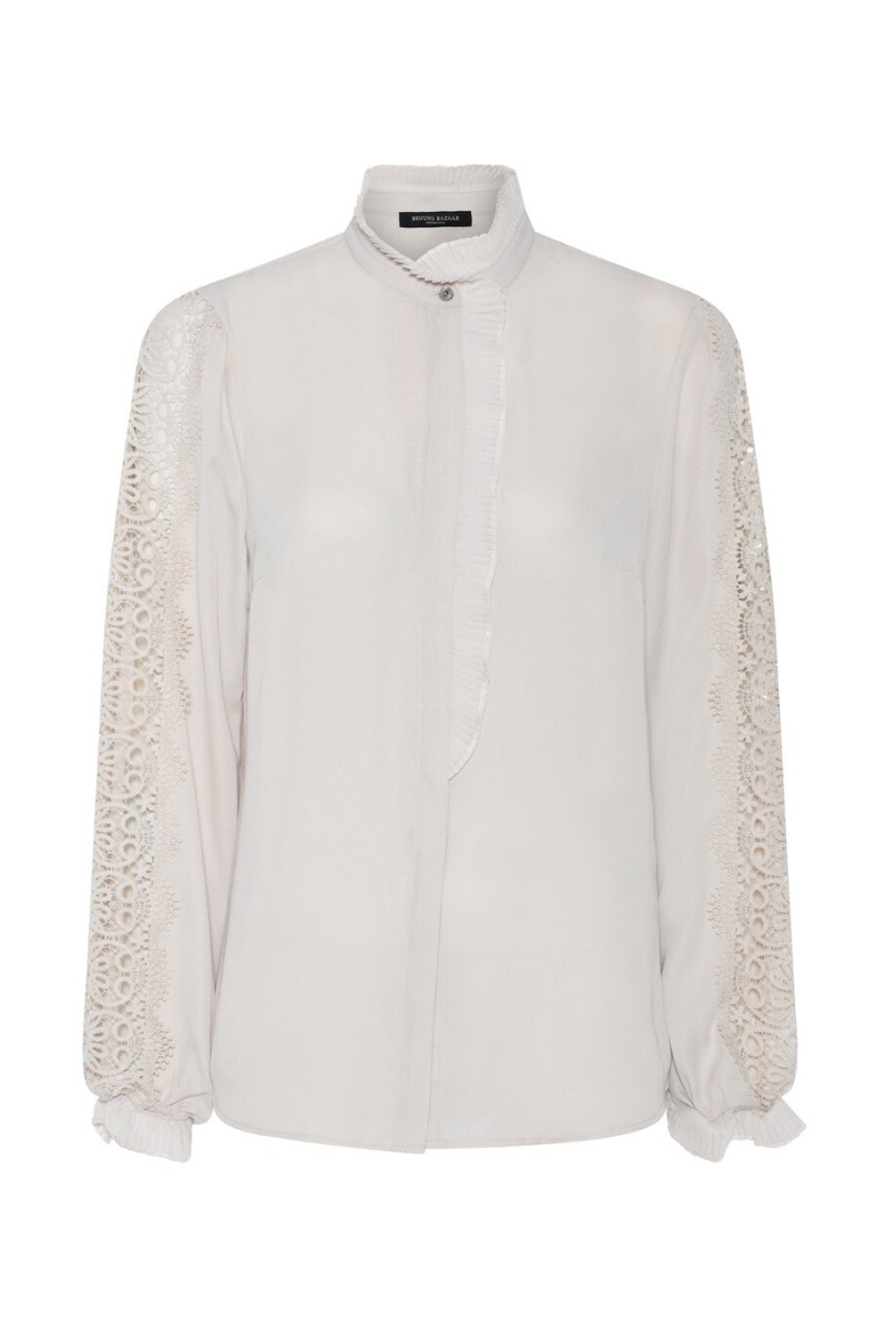 Bruuns Bazaar - Skjorte - Women CamillaBBVenya Shirt - Silver Cloud