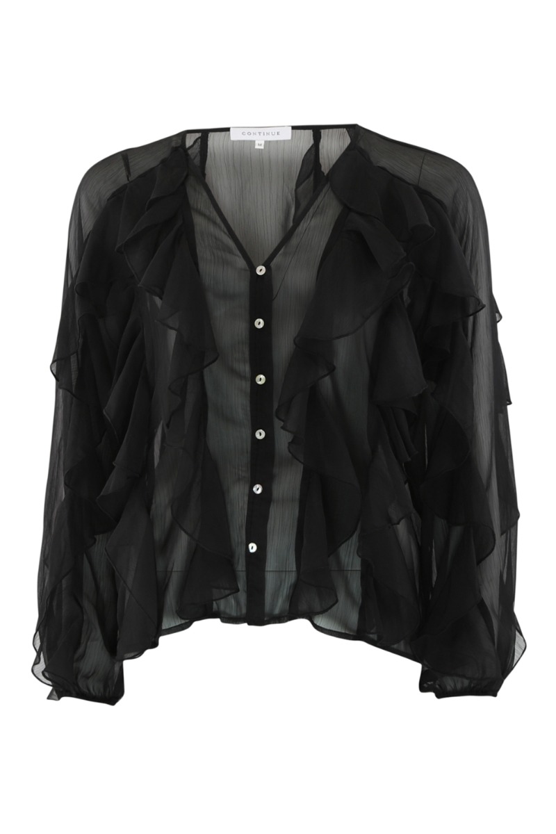 Continue - Skjorte - Lissa Flounce B - Black