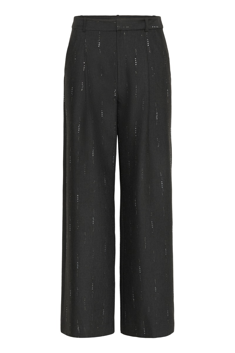 Gestuz - Bukser - GZadira MW pants - Dark grey melange