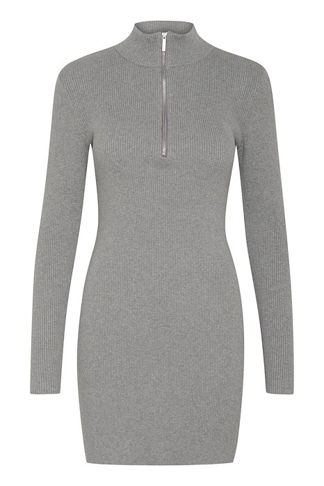 Gestuz - Kjole - YasmiaGZ Zipper Short Dress - Grey Melange Gestuz - Kjole - YasmiaGZ Zipper Short Dress - Grey Melange