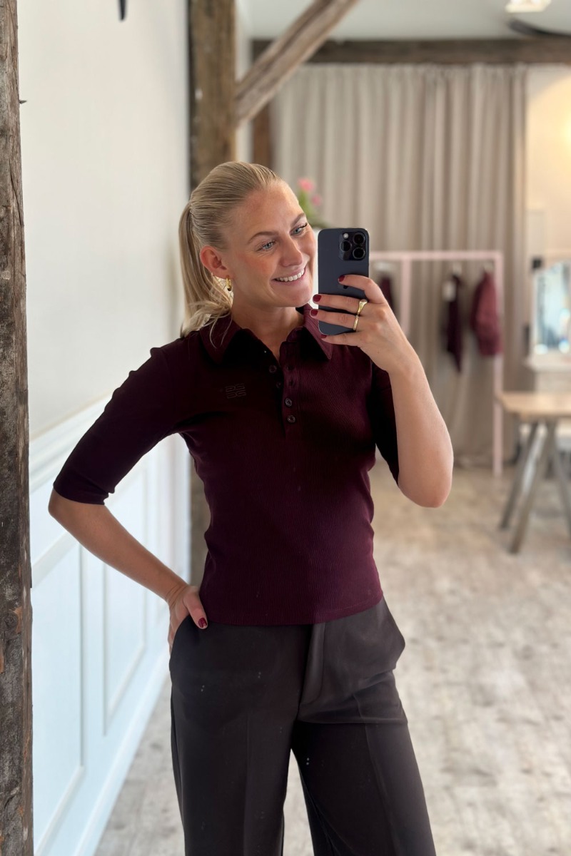 Gestuz - T-shirt - GZdrew Polo Top - Aronia