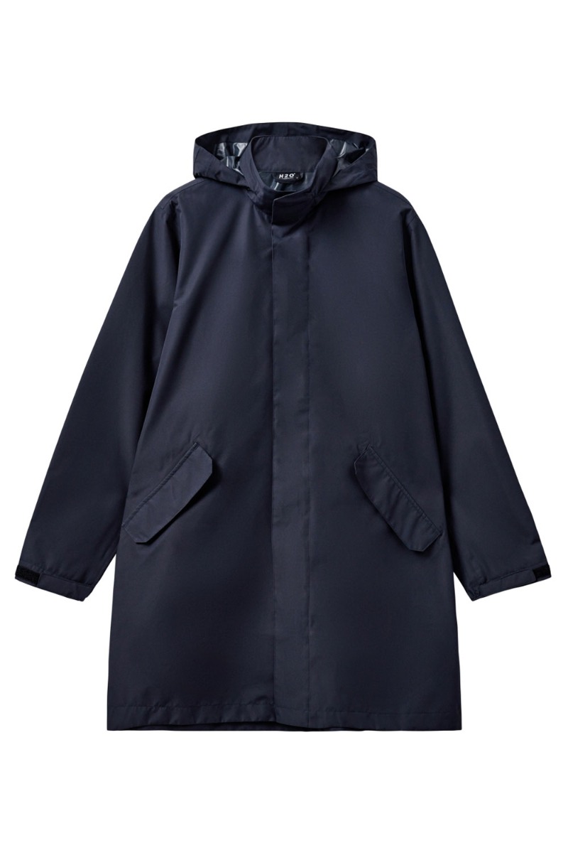 H2O- Regnjakke - Basic Rømø LW Rain Long Jacket - Navy H2O- Regnjakke - Basic Rømø LW Rain Long Jacket - Navy