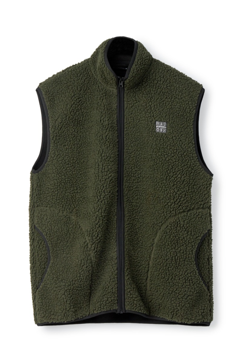 H2O - Vest - Basic Langli Pile Waist Coat - 3020 - Army (Levering midt september)