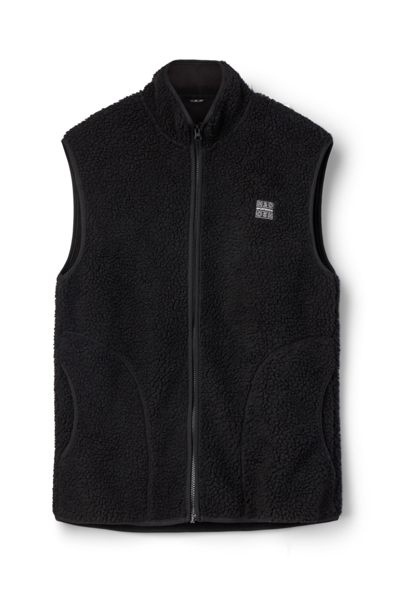 H2O - Vest - Basic Langli Pile Waist Coat - 3500 - Black