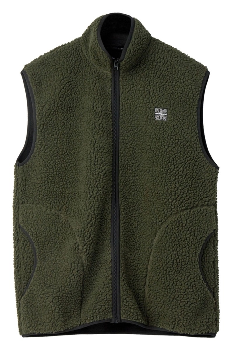 H2O - Vest - Basic Langli Pile Waist Coat - Army H2O - Vest - Basic Langli Pile Waist Coat - Army