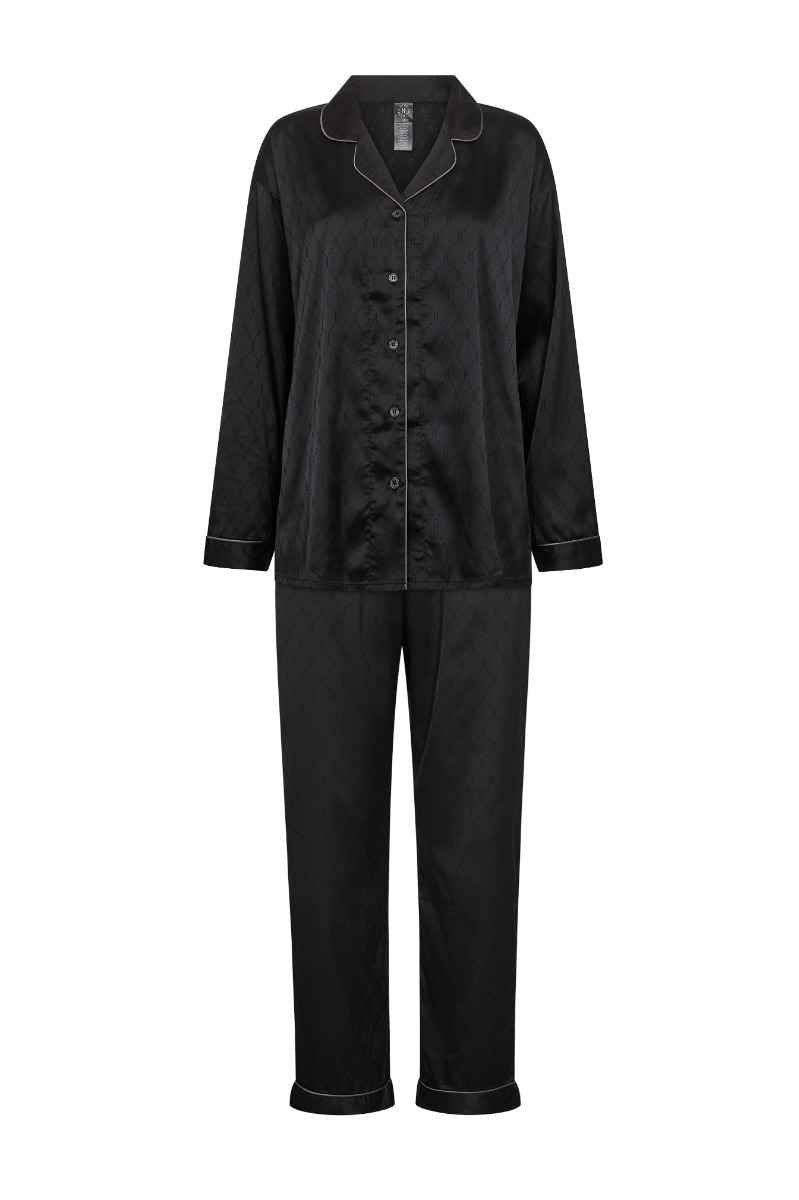 Hype The Detail - Nattøj - Satin Pyjamas - Sort