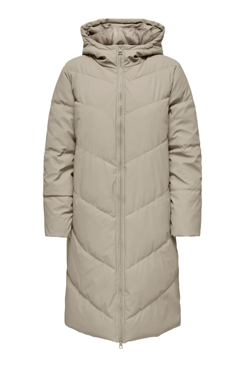 JDY - Jakke - JDY Ulrikka Water Rep Puffa - Simply Taupe