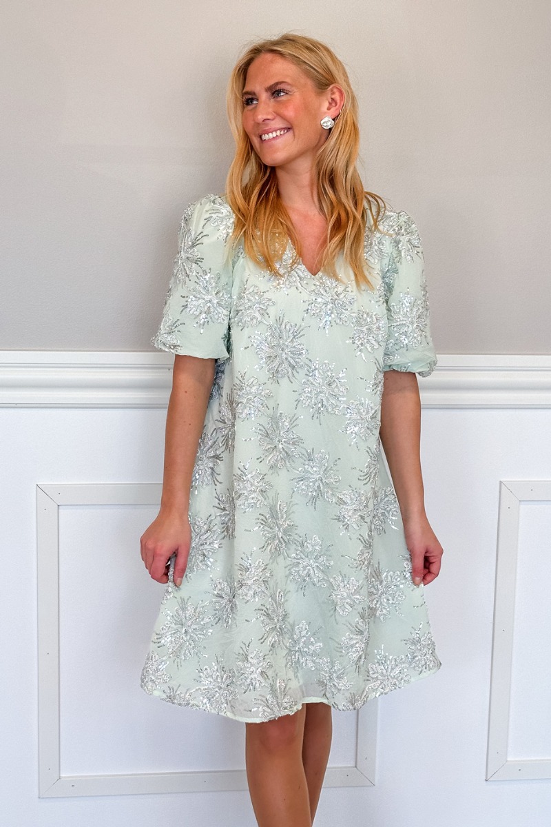 Loved by Lykke - Kjole - Sparkle Dress - Mint Loved by Lykke - Kjole - Sparkle Dress - Mint