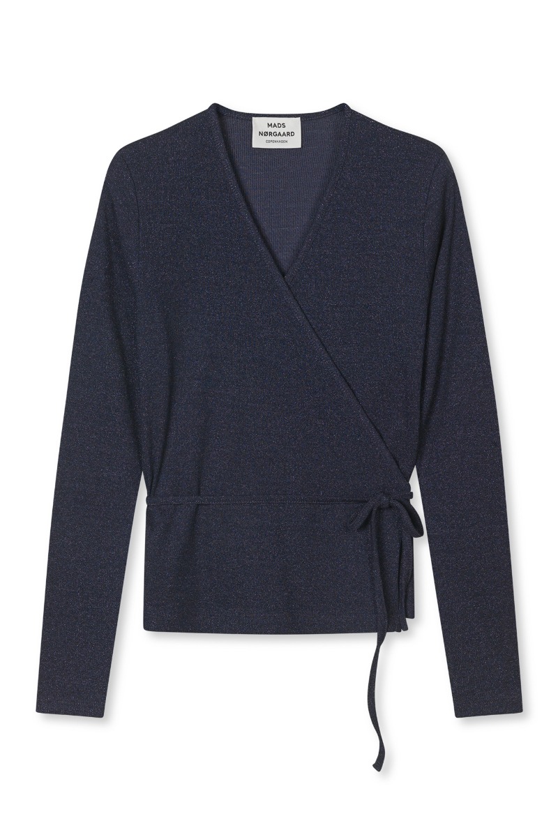 Mads Nørgaard - Bluse - 2X2 Lurex Susi Ls Top - Parisian Night