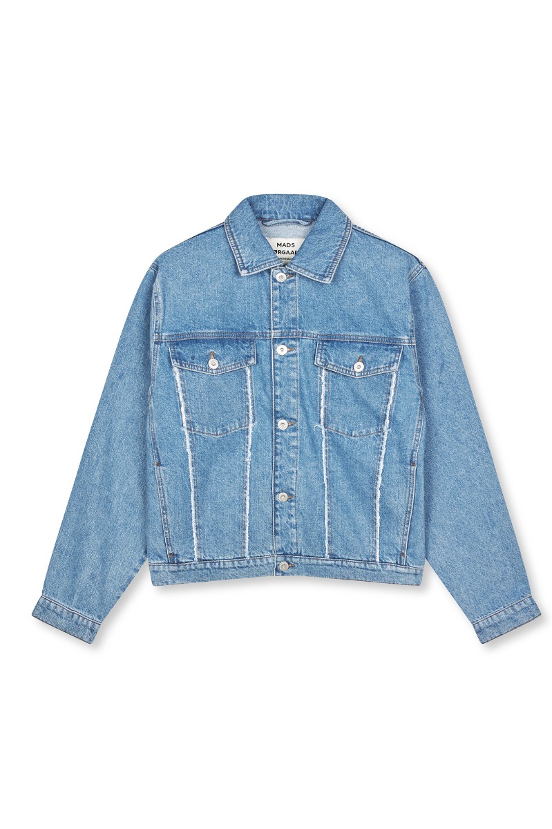 Mads Nørgaard - Jakke - Classic Denim Gaia Jacket - Mid Blue Denim