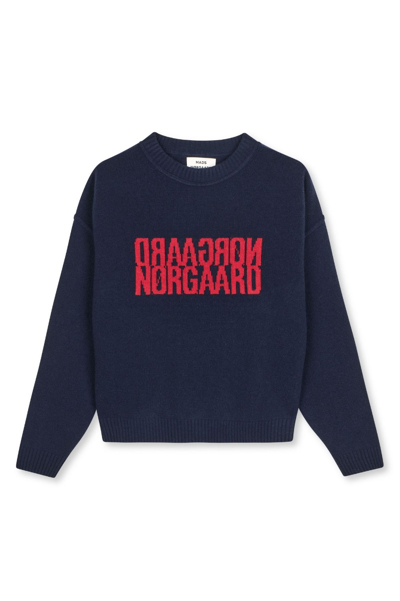 Mads Nørgaard - Strik - Yota Knit Tilona Sweater - Parisian Night Mads Nørgaard - Strik - Yota Knit Tilona Sweater - Parisian Night