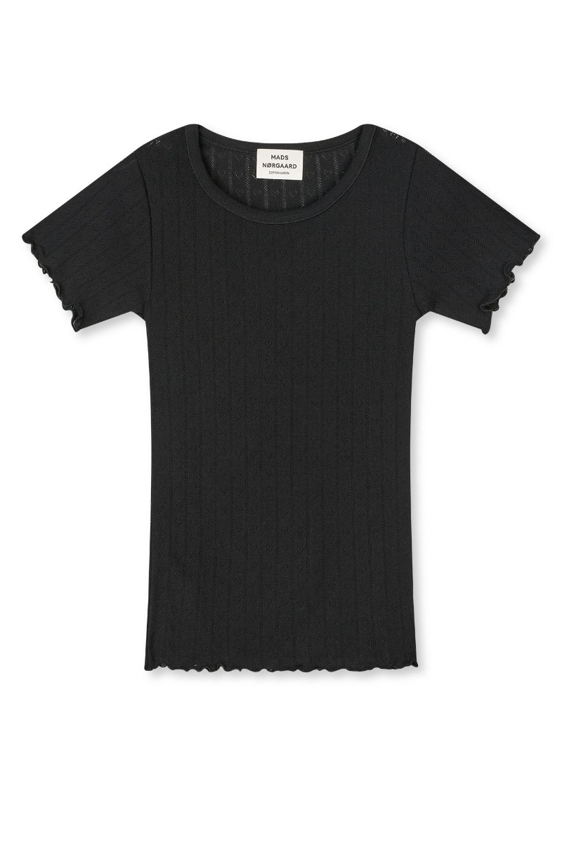 Mads Nørgaard - T-shirt - Pointella Trixy Tee - Black Mads Nørgaard - T-shirt - Pointella Trixy Tee - Black