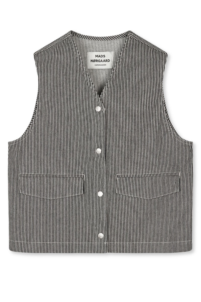 Mads Nørgaard - Vest - Hickory Punk Molly Vest - Black/White