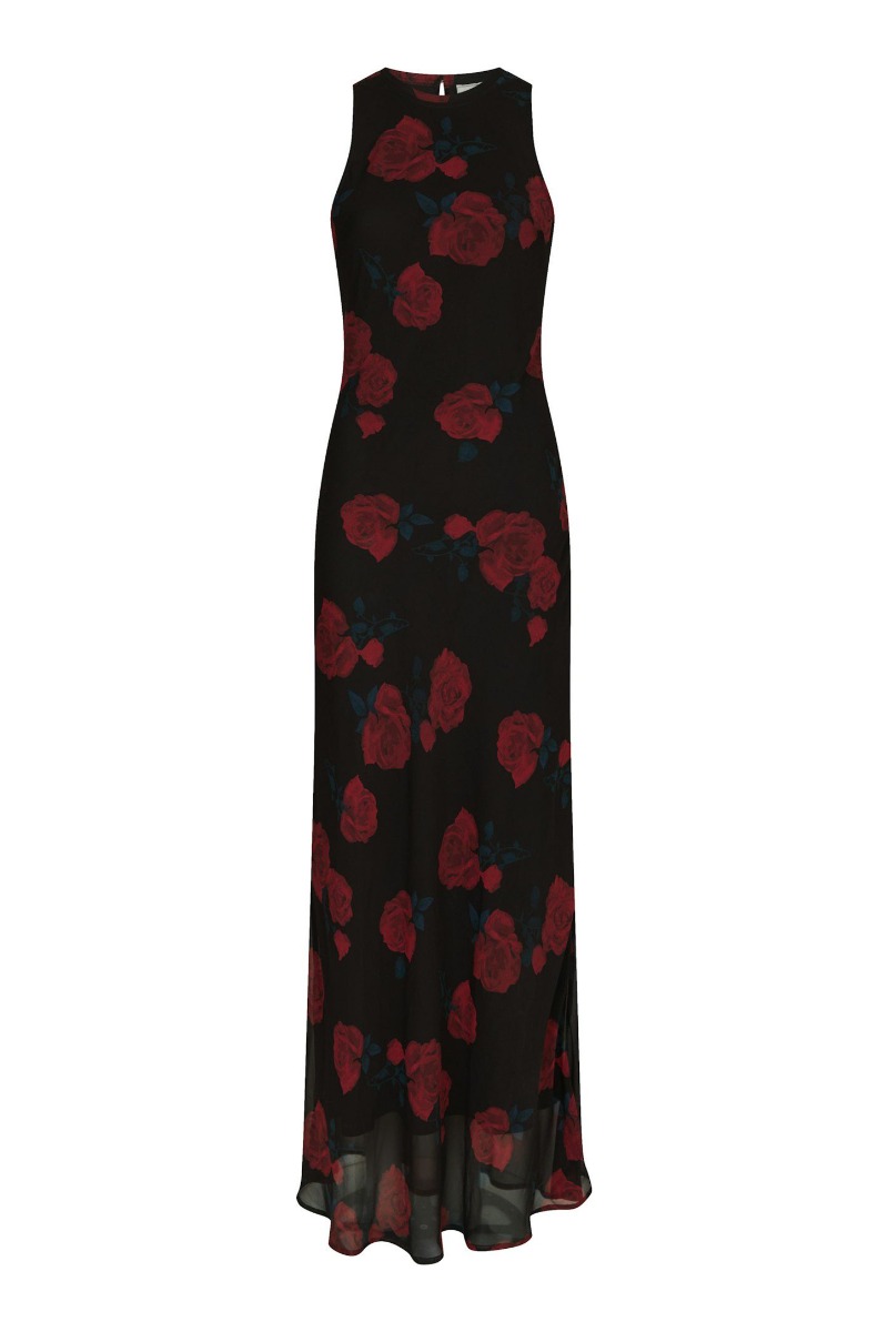 Neo Noir - Kjole - Celinie Rose Dress - Black (Levering start dec)