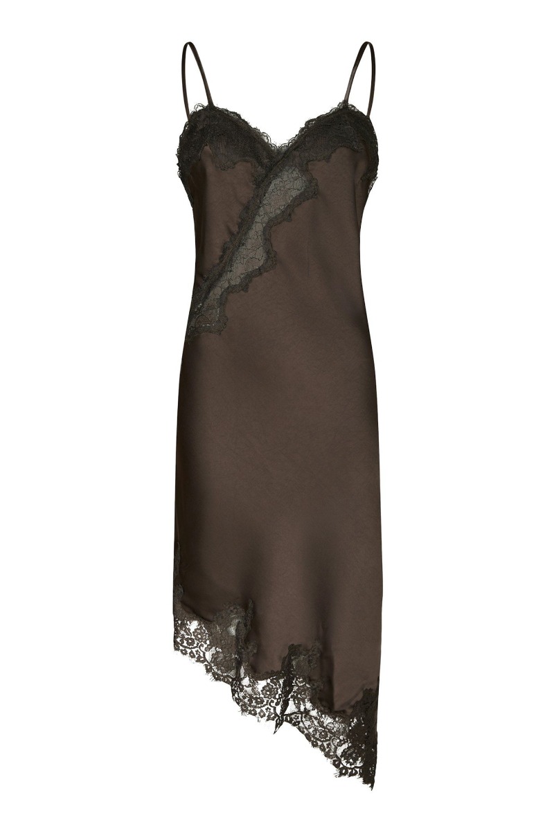 Neo Noir - Kjole - Sorelle Lace Dress - Dark brown (Levering slut oktober)