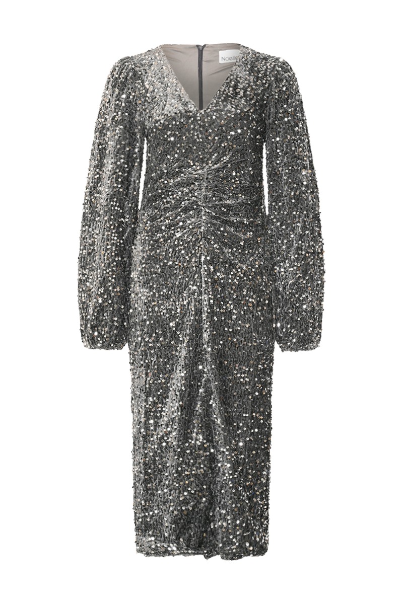 Noella - Kjole - Teagan LG Dress - Asphalt Silver Grey Noella - Kjole - Teagan LG Dress - Asphalt Silver Grey