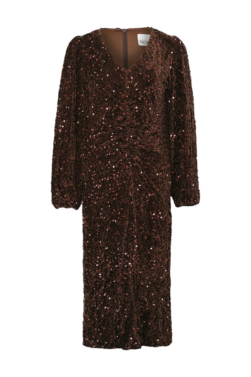Noella - Kjole - Teagan LG Dress - Chocolate Brown Noella - Kjole - Teagan LG Dress - Chocolate Brown