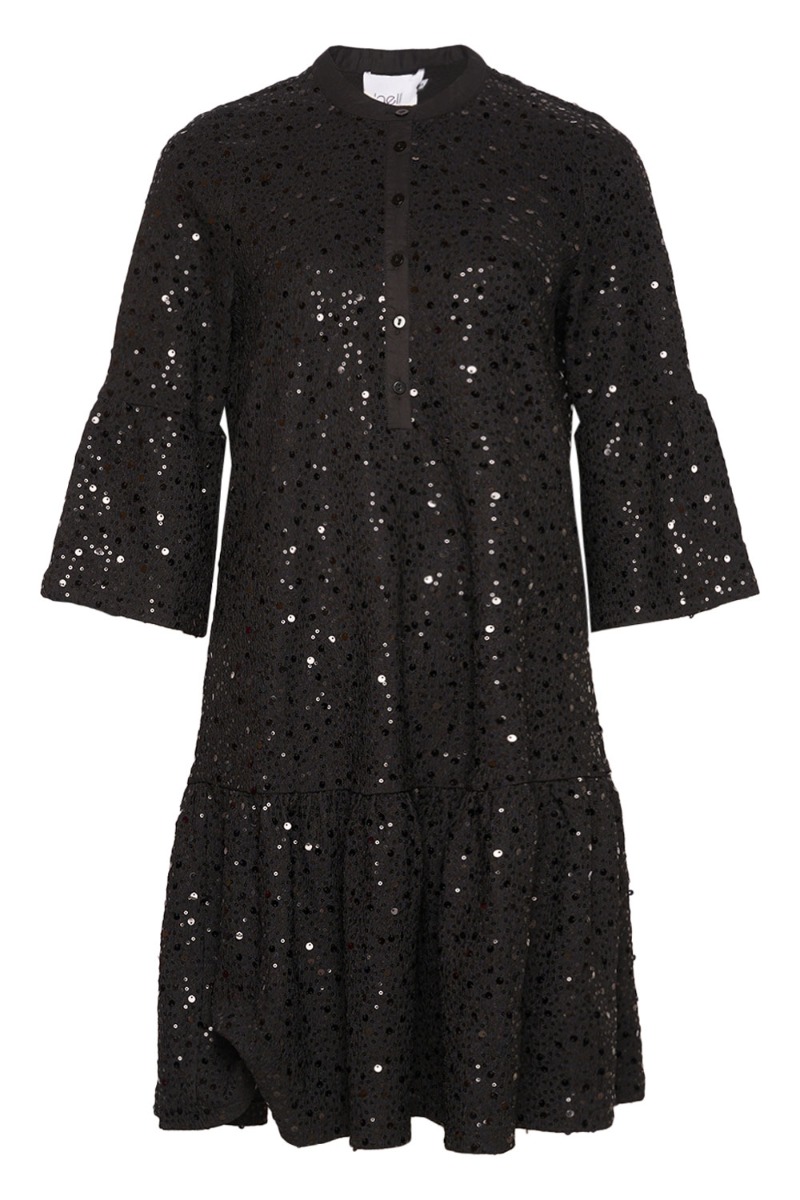 Noella - Kjole - Verona Short Dress - Black w/ Black Noella - Kjole - Verona Short Dress - Black w/ Black