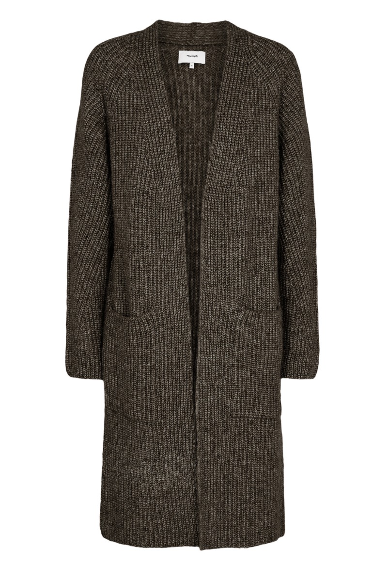 Nümph - Cardigan - Zindi Long Cardigan - Dark Earth