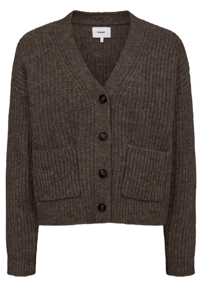 Nümph - Cardigan - Zindi Short Cardigan - Dark Earth