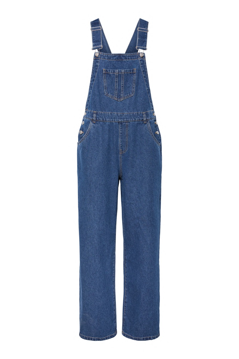 Pieces - Jumpsuit - Fenna Denim Dungaree - Dark Blue Denim Pieces - Jumpsuit - Fenna Denim Dungaree - Dark Blue Denim