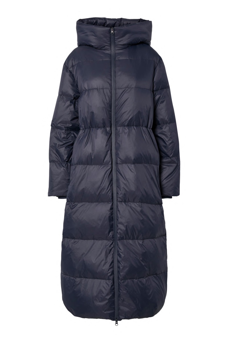 Y.A.S - Jakke - Poppel Down Blend Coat - Navy Blazer