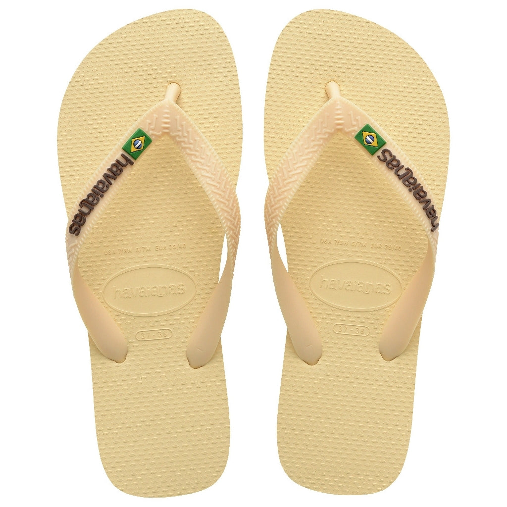 Havaianas Slippers Unisex Brazil Logo 4110850 - Buttercream