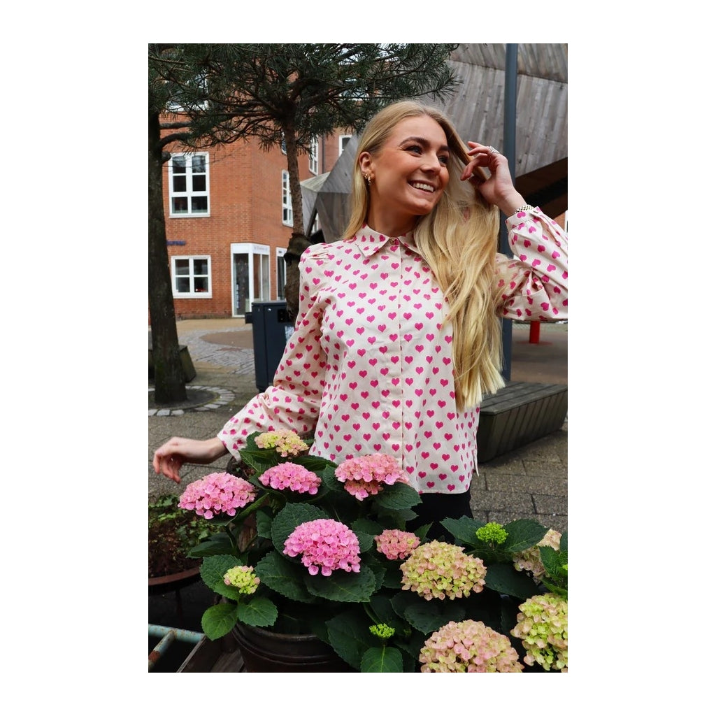 LIBERTE dame bluse FLORA - PINK HEART LIBERTE dame bluse FLORA - PINK HEART