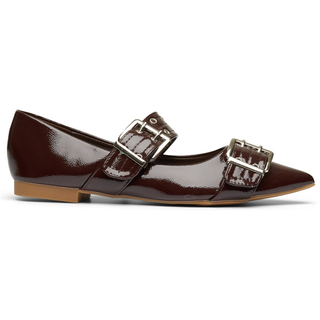 Livia dame ballerina sko 9725 - Brown