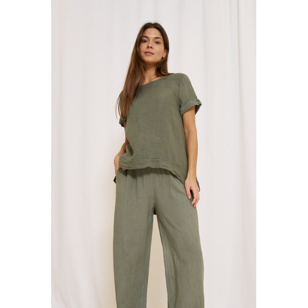 Marta Du Chateau dame bluse MdcNatalie 83893 - Military2828