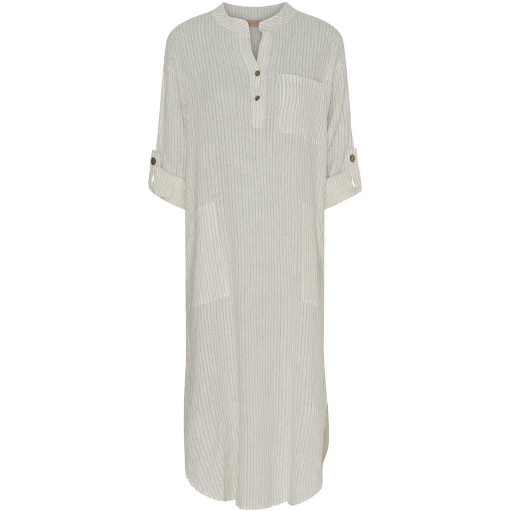 Marta Du Chateau dame kjole MdcNess - Panna Beige 1752 Stripe