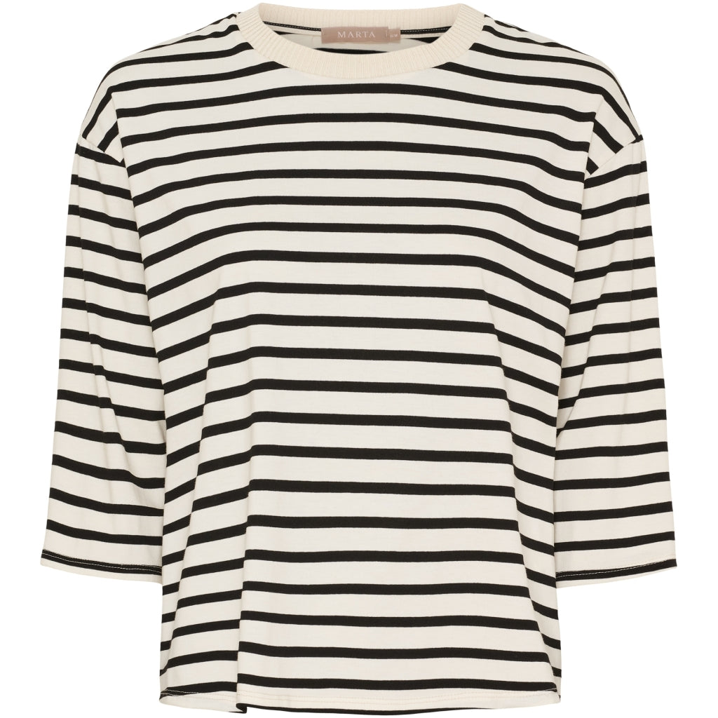 Marta du Chateau dame T-Shirt MdcBrooklyn 58351 - Beige/Black