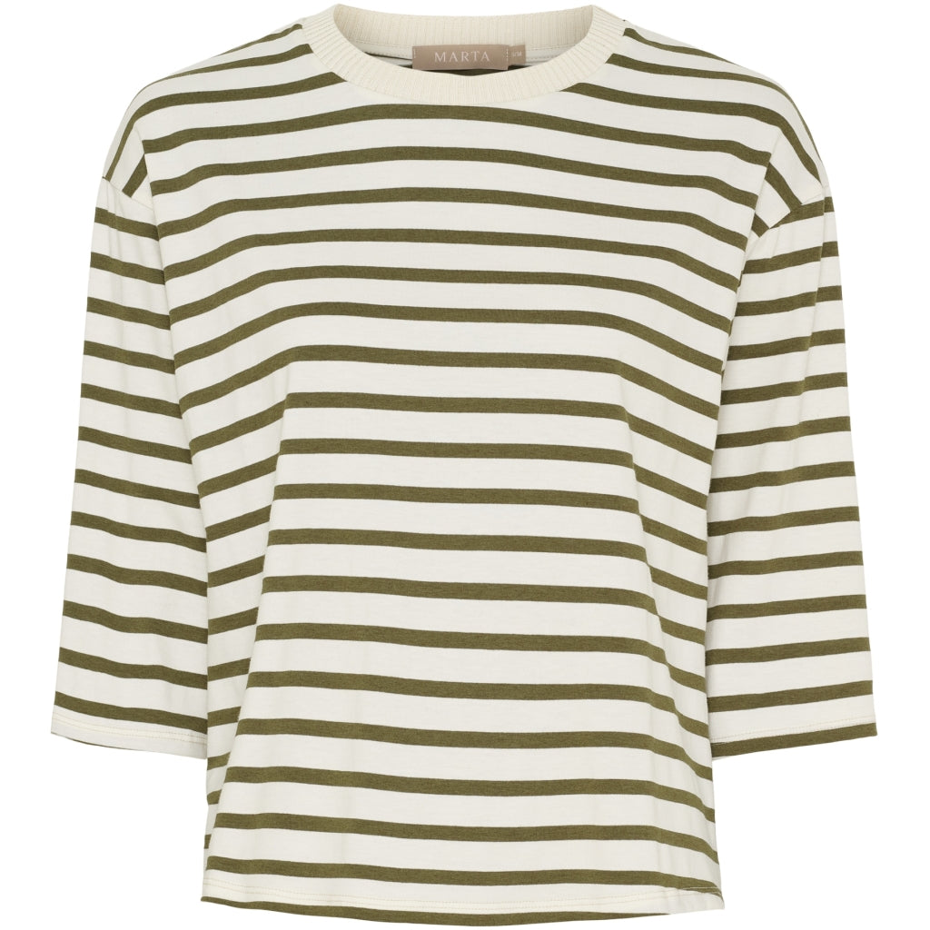 Marta du Chateau dame T-Shirt MdcBrooklyn 58351 - Beige/Military