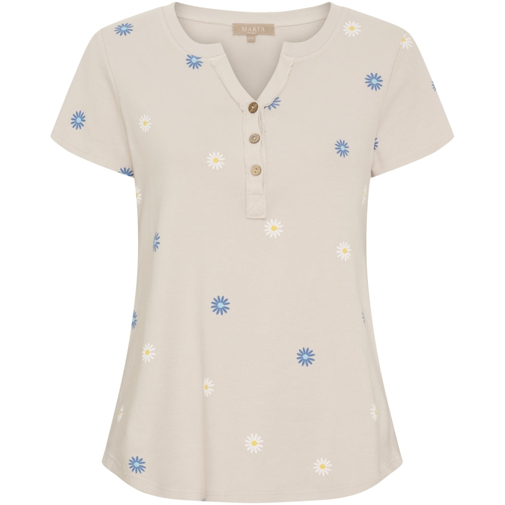 Marta du Chateau dame T-shirt MdcCecilie 2553-D - Beige