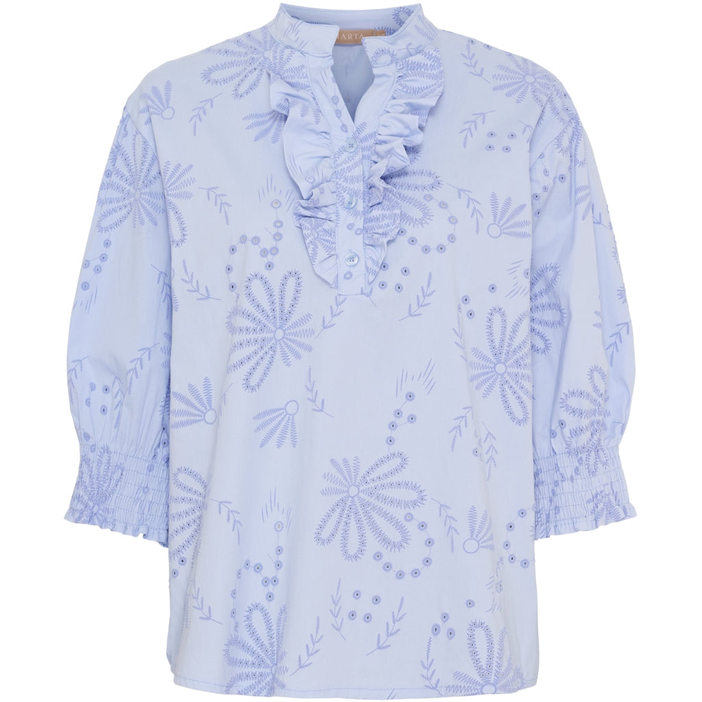 Marta du Chateau dame bluse MdcLinda 6317E - Celeste
