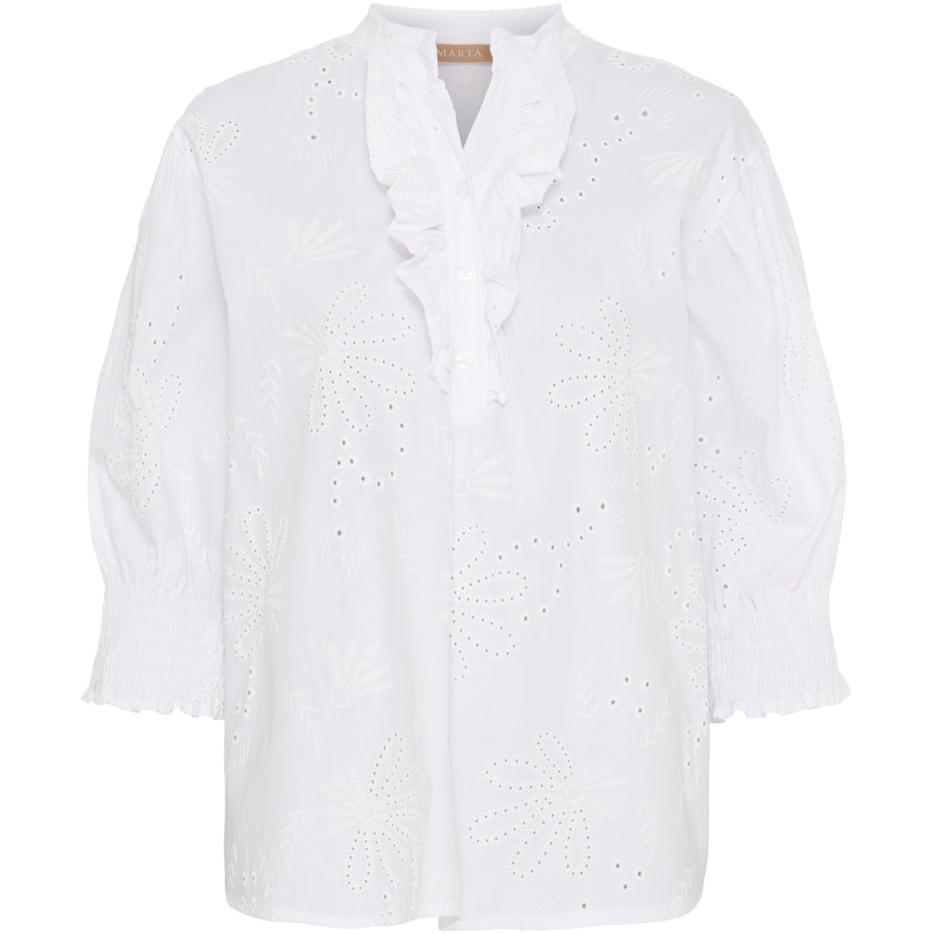 Marta du Chateau dame bluse MdcLinda 6317E - White Marta du Chateau dame bluse MdcLinda 6317E - White