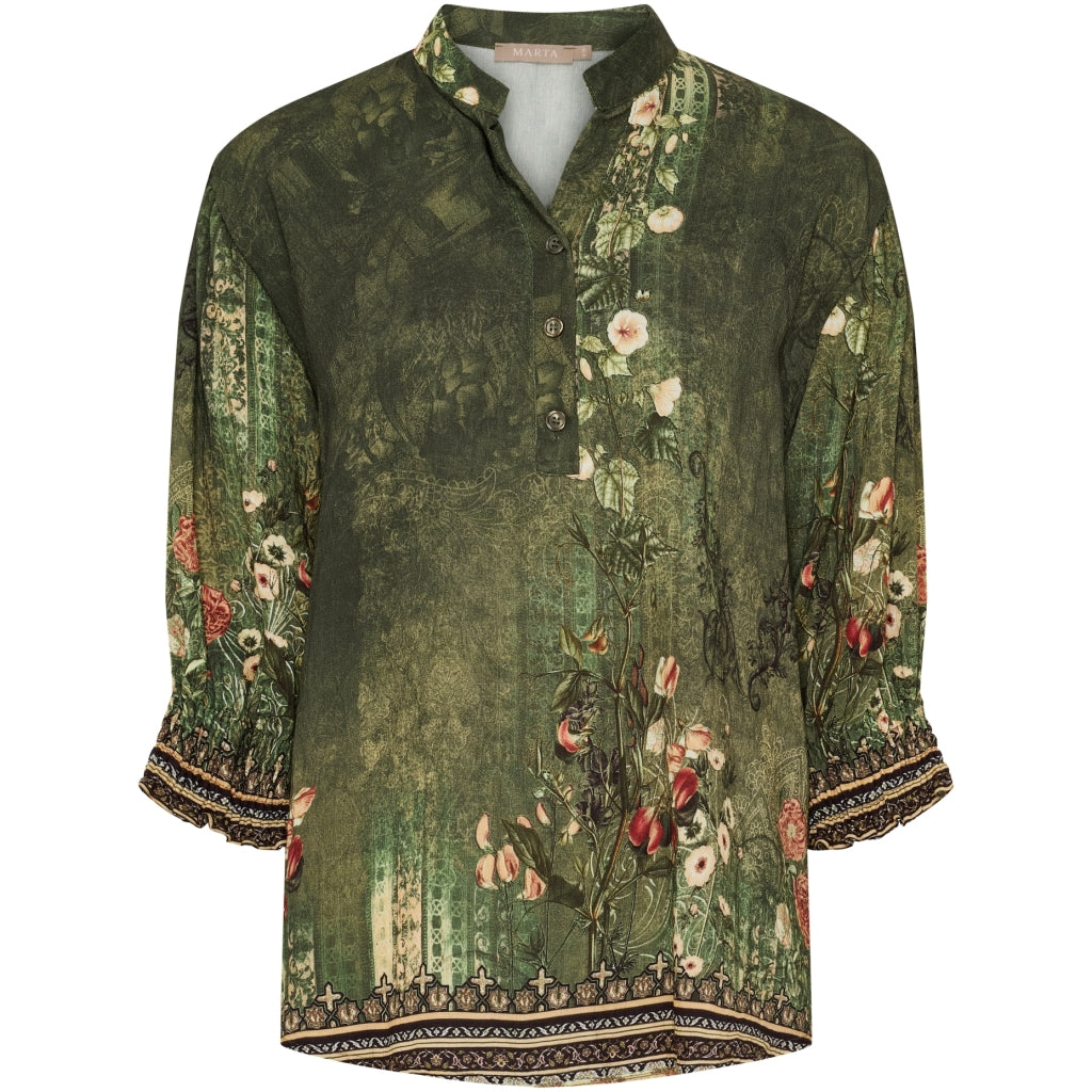 Marta du Chateau dame bluse MdcMelisande 7527 - Military5295tpg Marta du Chateau dame bluse MdcMelisande 7527 - Military5295tpg