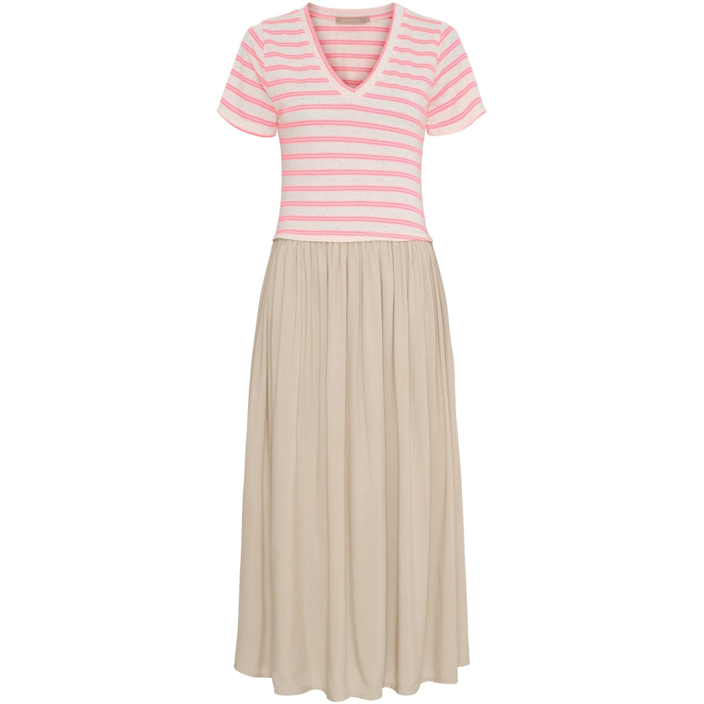 Marta du Chateau dame kjole MdcIngfrid 7334 - Beige/Pink
