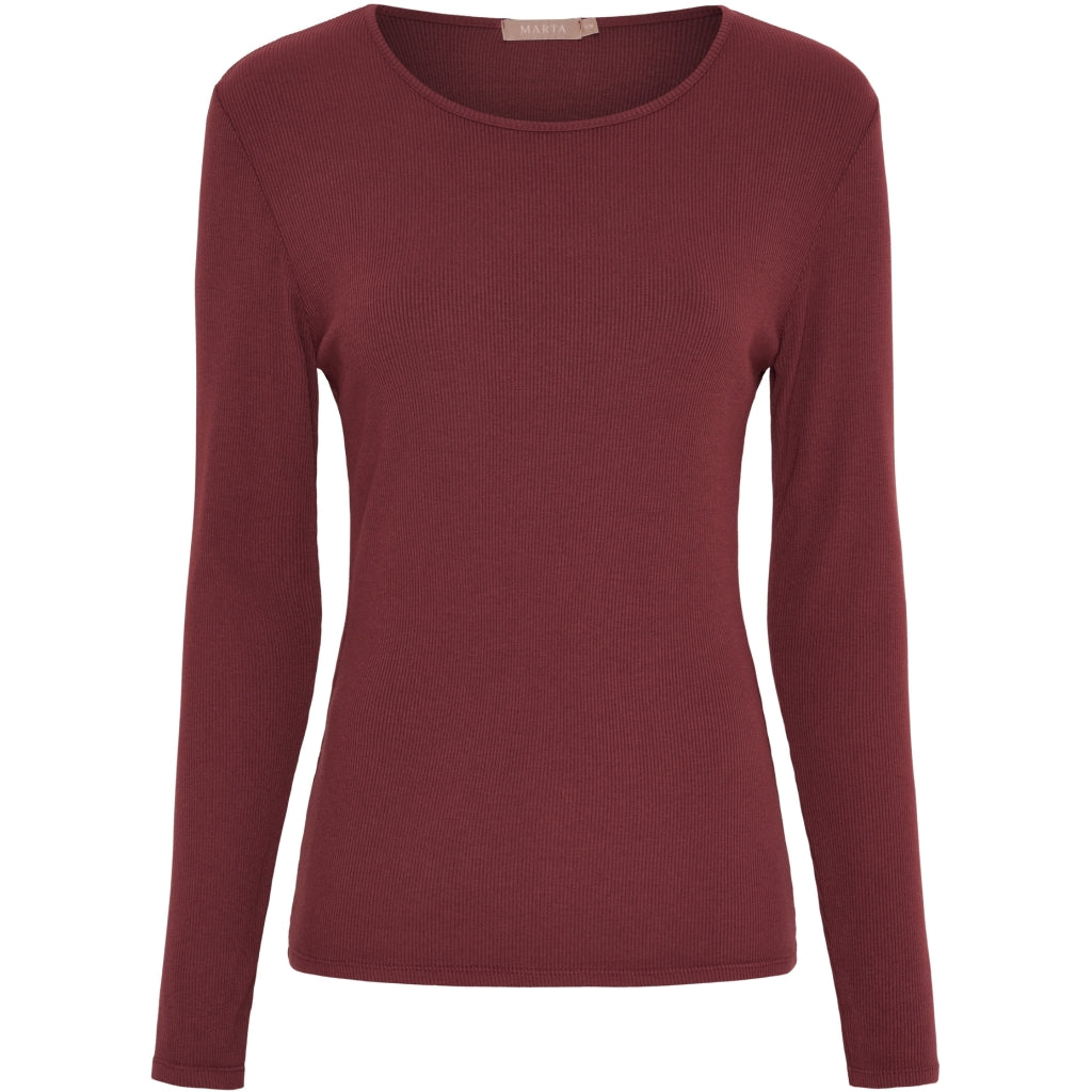Marta du Chateau dame langærmet t-shirt MdcAster 4906 - Bordeaux