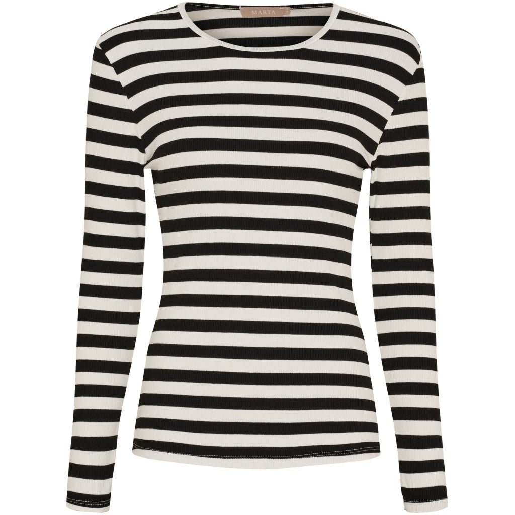 Marta du Chateau dame langærmet t-shirt MdcBegonia 7702 - Black