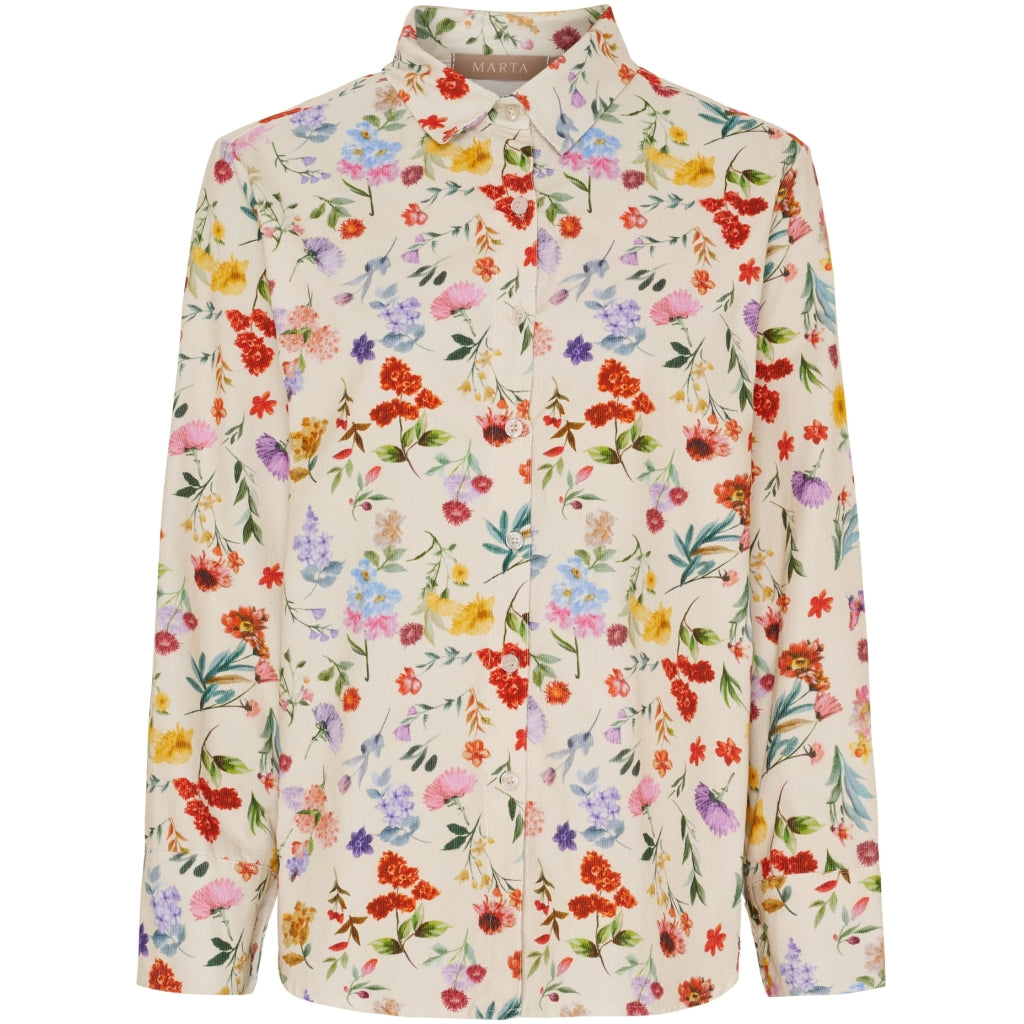 Marta du Chateau dame skjorte MdcMagnolia 258042V - Beige Print