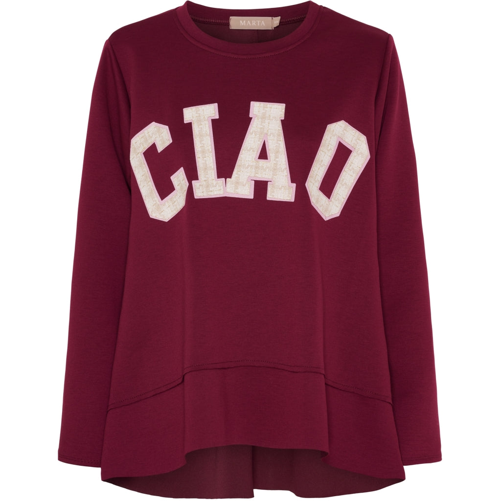 Marta du Chateau dame sweatshirt MdcCharline 85783 - Wine Marta du Chateau dame sweatshirt MdcCharline 85783 - Wine