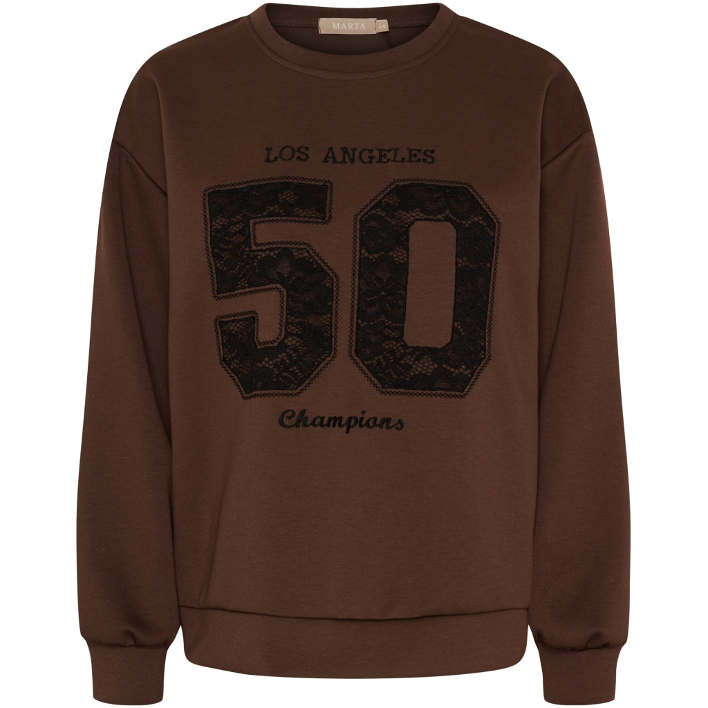 Marta du Chateau dame sweatshirt MdcLiora 58512M - Moro/Black