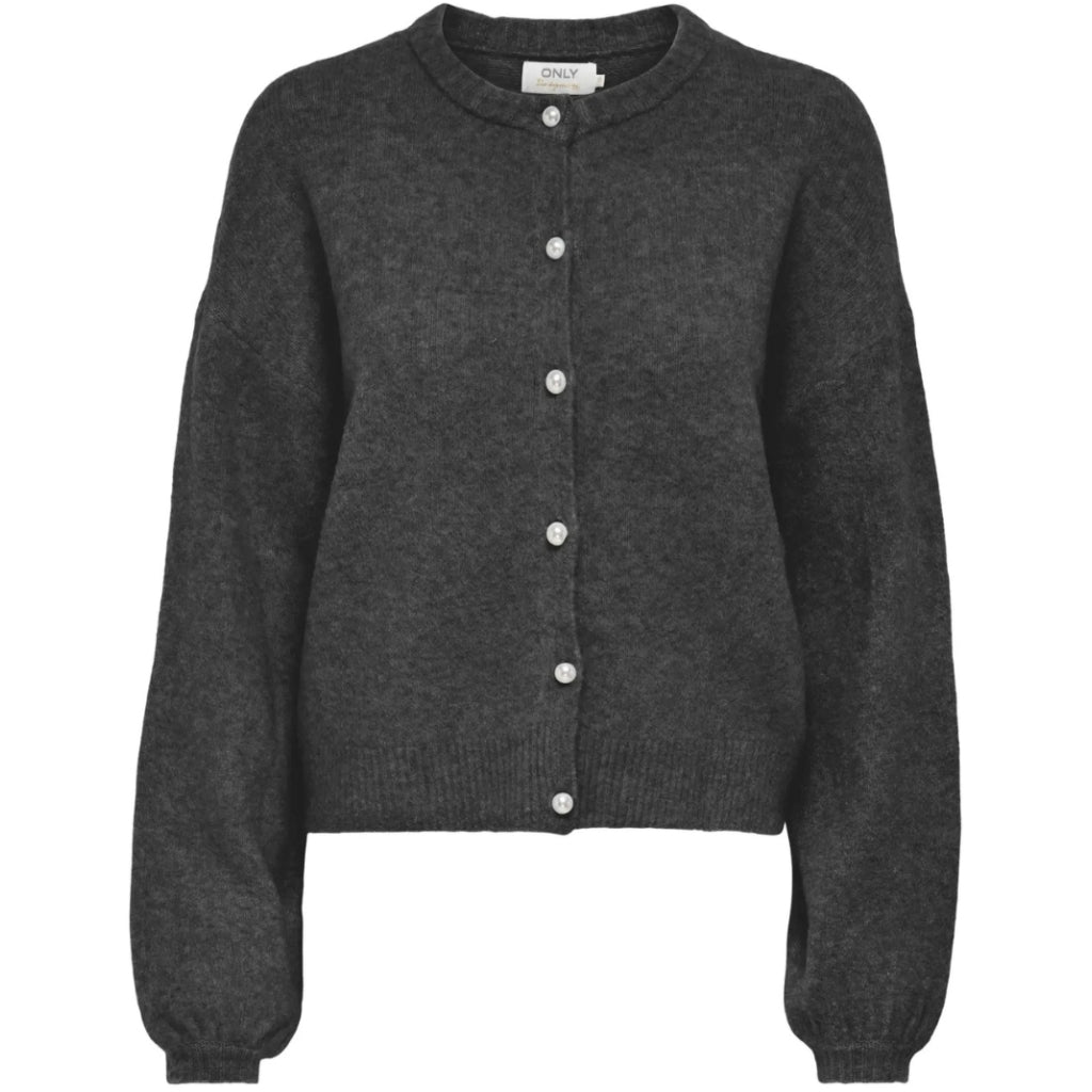 ONLY DAME CARDIGAN ONLISABELLA - Dark grey melange