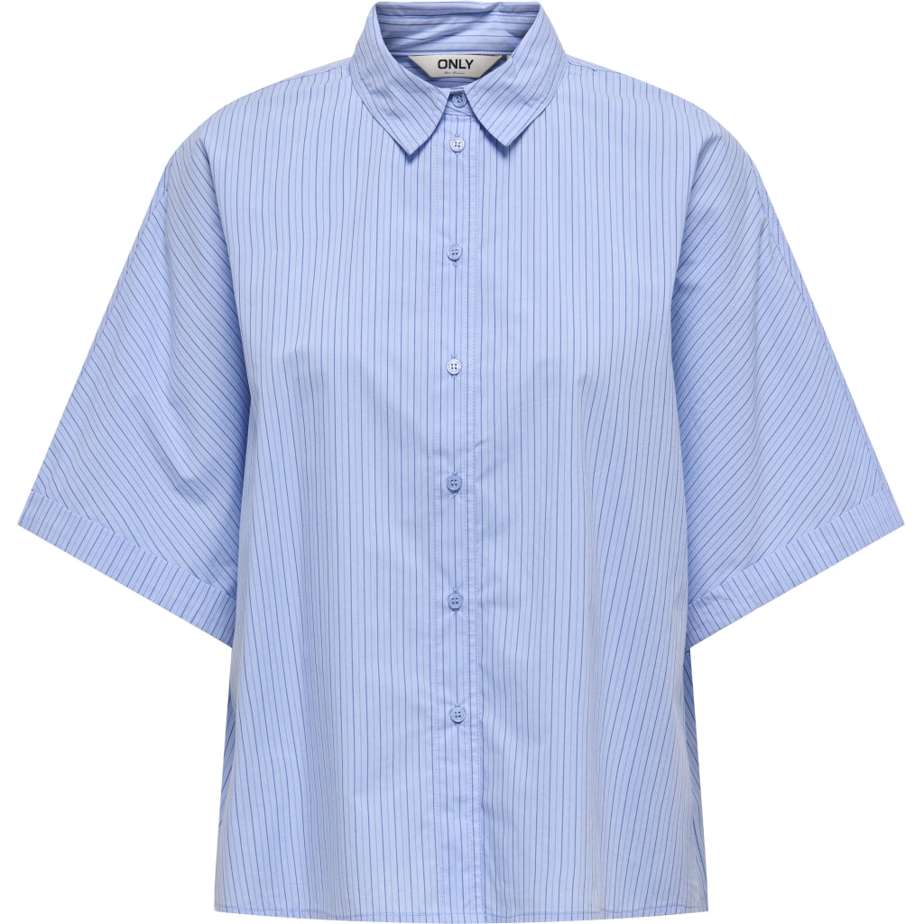 ONLY DAME SHIRT ONLMARI - Cashmere Blue Stripes Medium Blue+Dark Blue