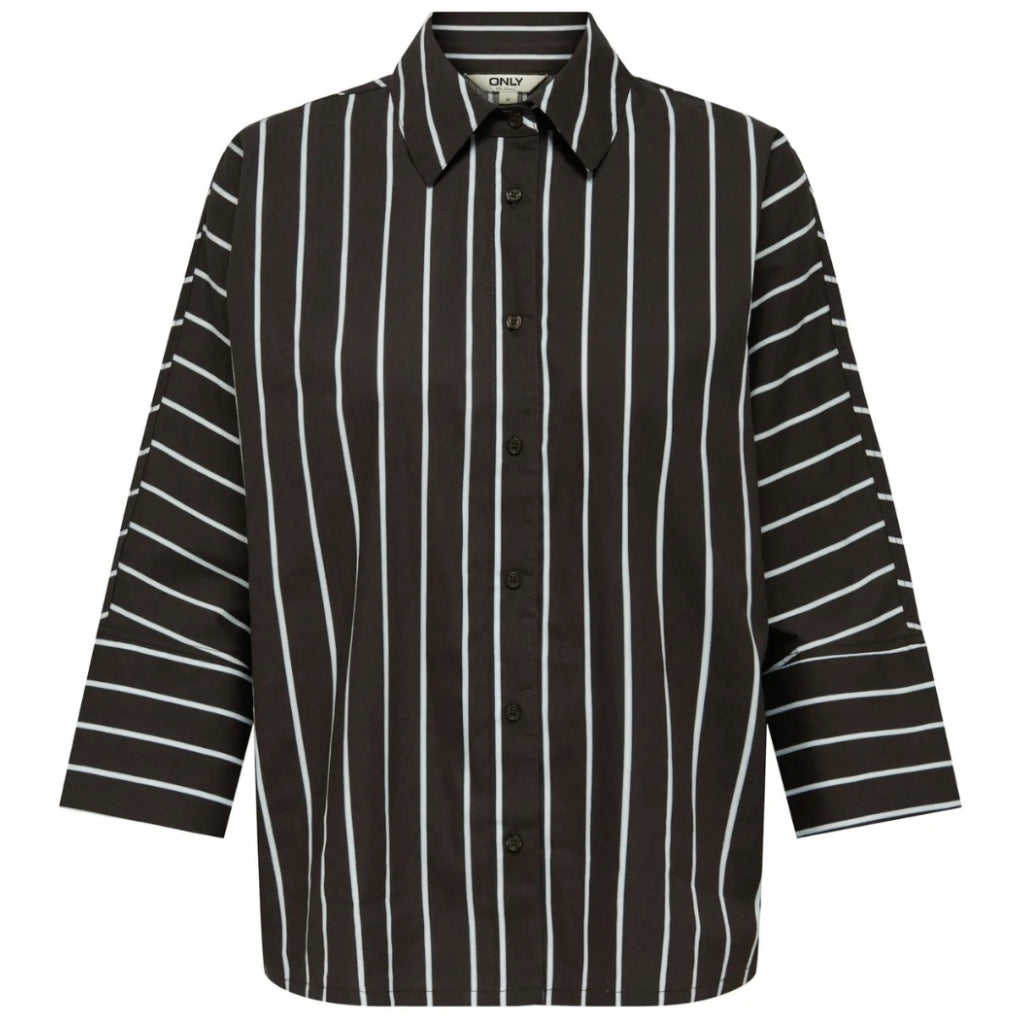 ONLY DAME SKJORTE ONLNANCY - Chocolate Torte Stripes