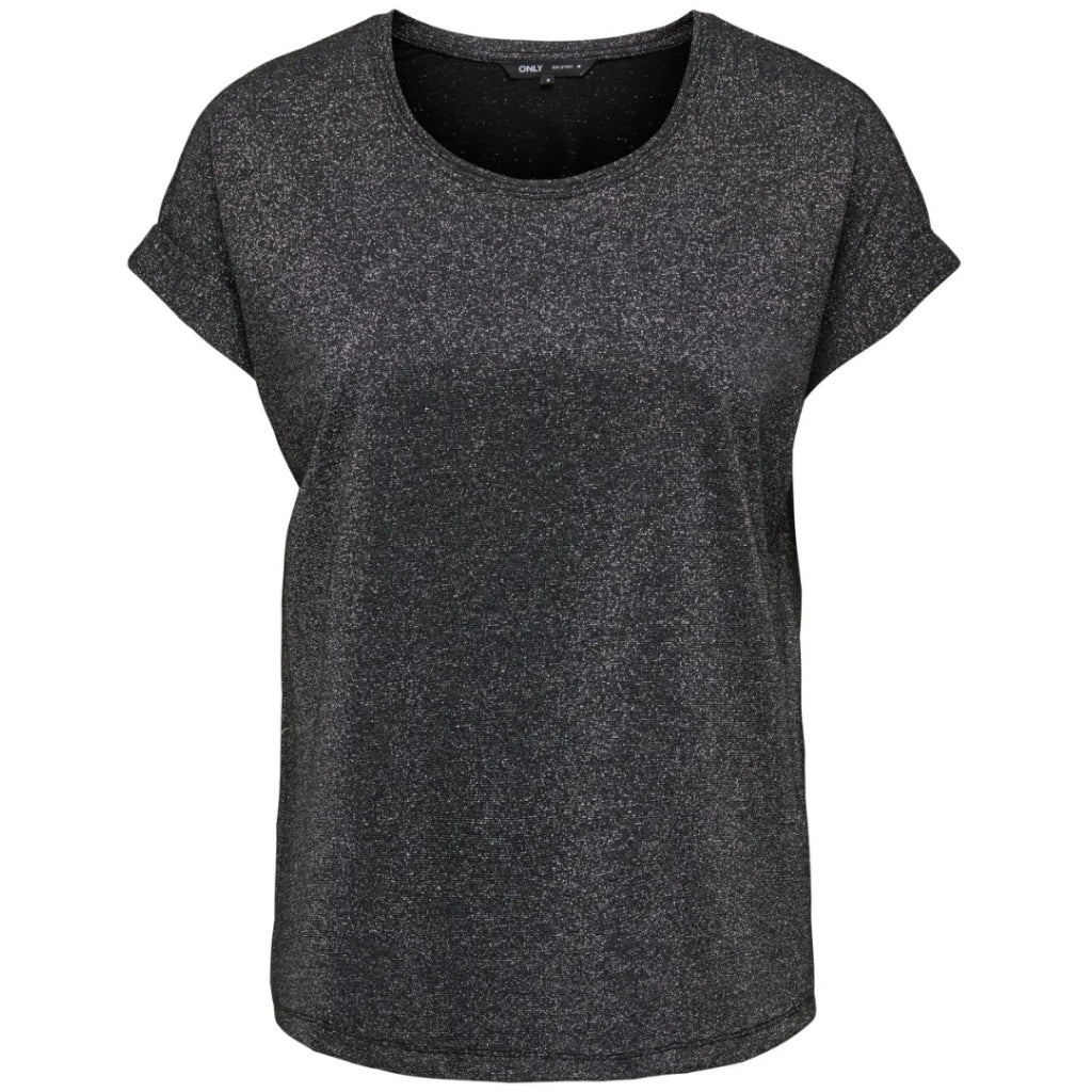 ONLY DAME TOP ONLMOSTER - Black Silver lurex