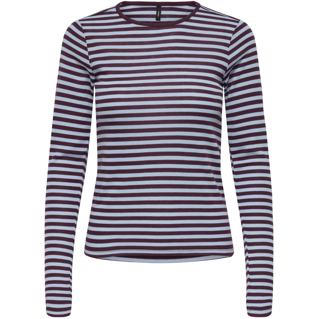 ONLY dame Top ONLELLI - Cabernet Stripes:Cashmere blue
