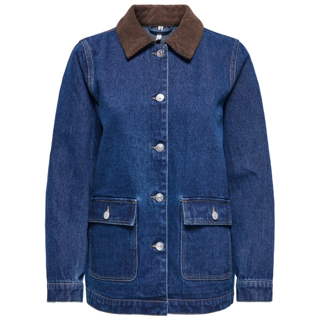 ONLY dame jakke ONLFRANKIE - Dark Blue Denim